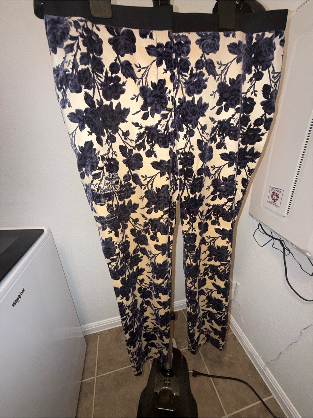 Tory Burch Dayton Velvet Floral Pant | Size 12 | Good Condition